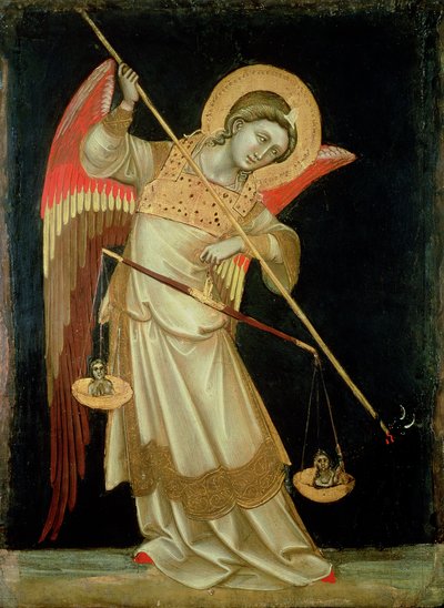 An Angel Weighing a Soul, c.1348-55 by Ridolfo di Arpo Guariento